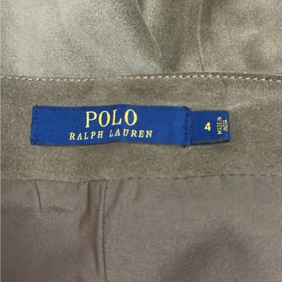 POLO RALPH LAUREN 100% COW LEATHER SKIRT SIZE 4 - Picture 3 of 5